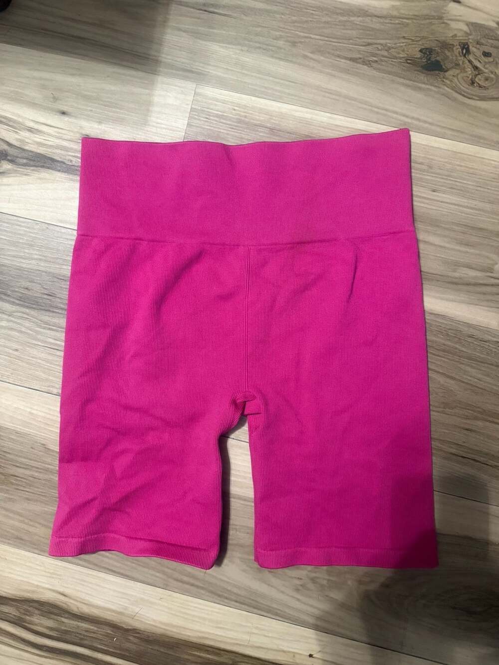 Ryka Women’s Hot Pink Fuchsia High Rise Biker Shorts Stretch Athletic Workout